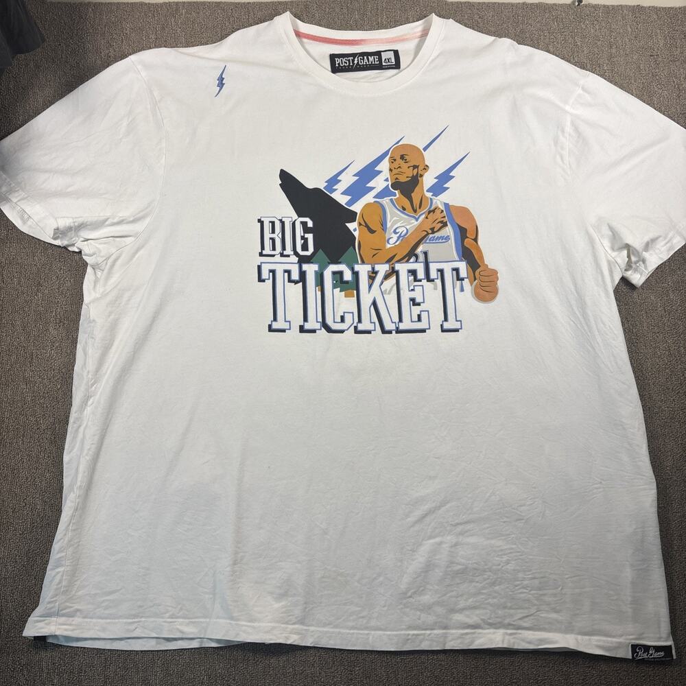 Post Game Kevin Garnett Graphic T-shirt White 4XL Clean